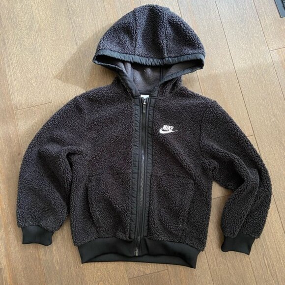 Nike youth fleece zip up winterized sweater size small - Picture 3 of 4